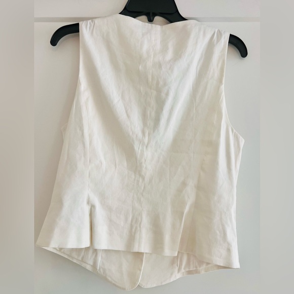 Rag & Bone Mariana Vest White Tailored Button Front Top Size 10 NWT $298 - Picture 3 of 6